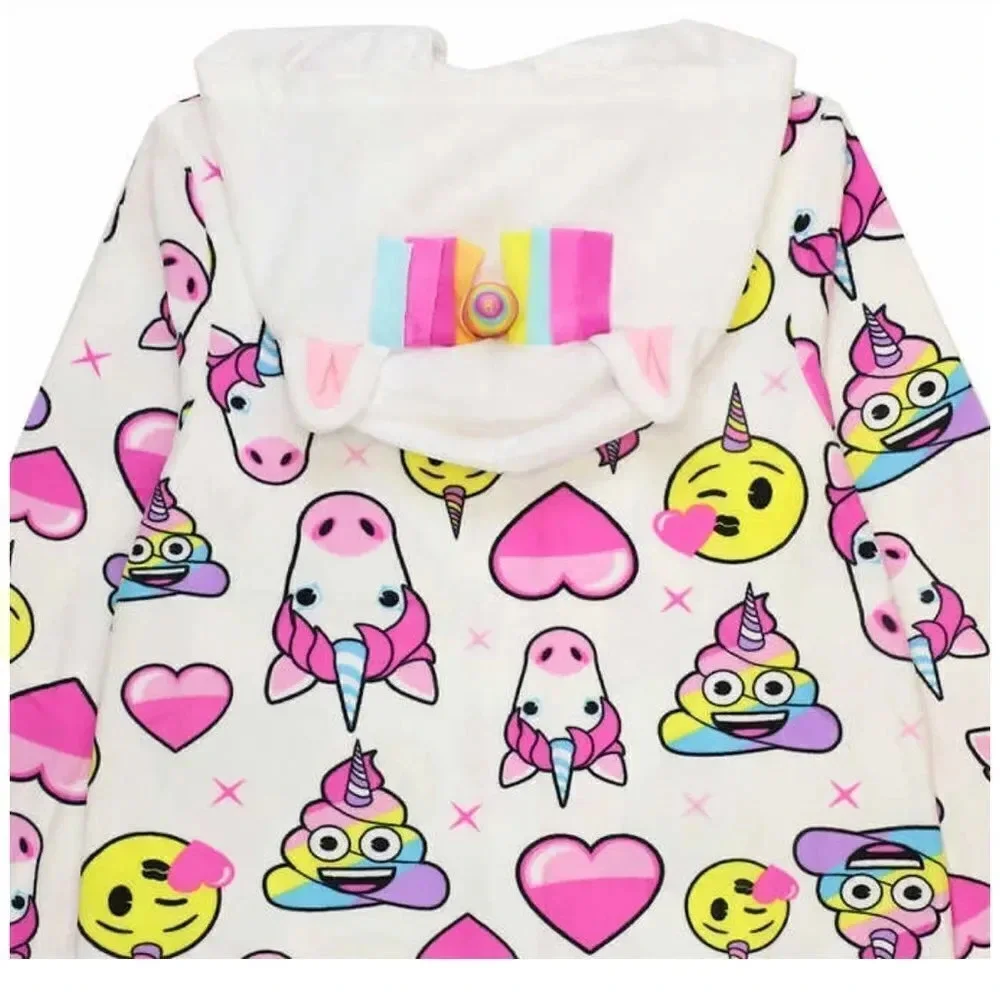 Emoji Kids' Hooded Pajamas Size 4 Blanket Sleeper one piece